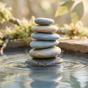 Stacked balance stones representing Life and Wellness Coaching at Horse-n-Bear Naturopathy