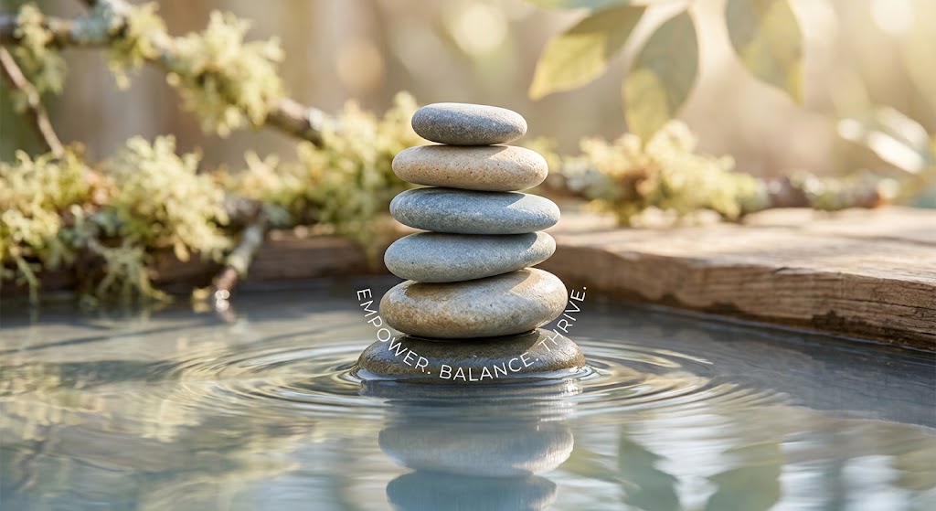 Stacked balance stones representing Life and Wellness Coaching at Horse-n-Bear Naturopathy